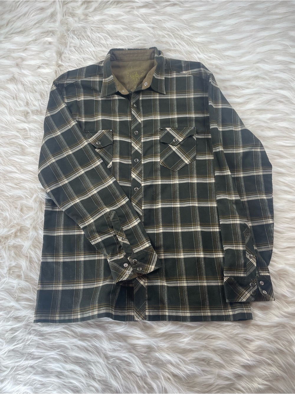 KUHL Pearl Snap Shirt Men's XL Brown Plaid